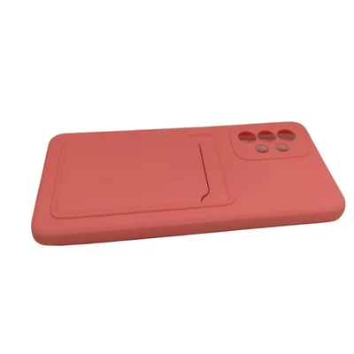 Capa Capinha De Celular Galaxy A52 Com Porta Cartões Ante Impacto Cor:rosa Salmão
