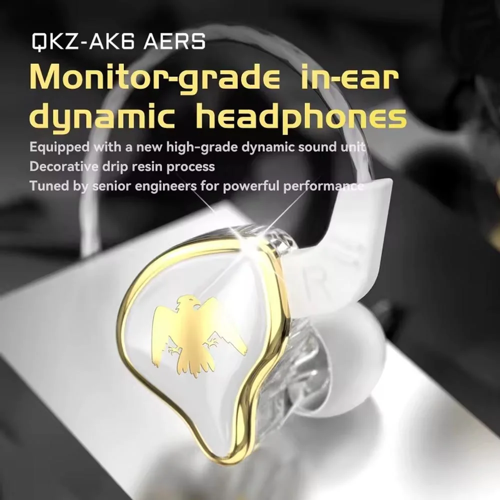 Imagem 2 de 5 do produto Fones De Ouvido Qkz Ak6 Ares Hifi Com Fio E Microfone Preto