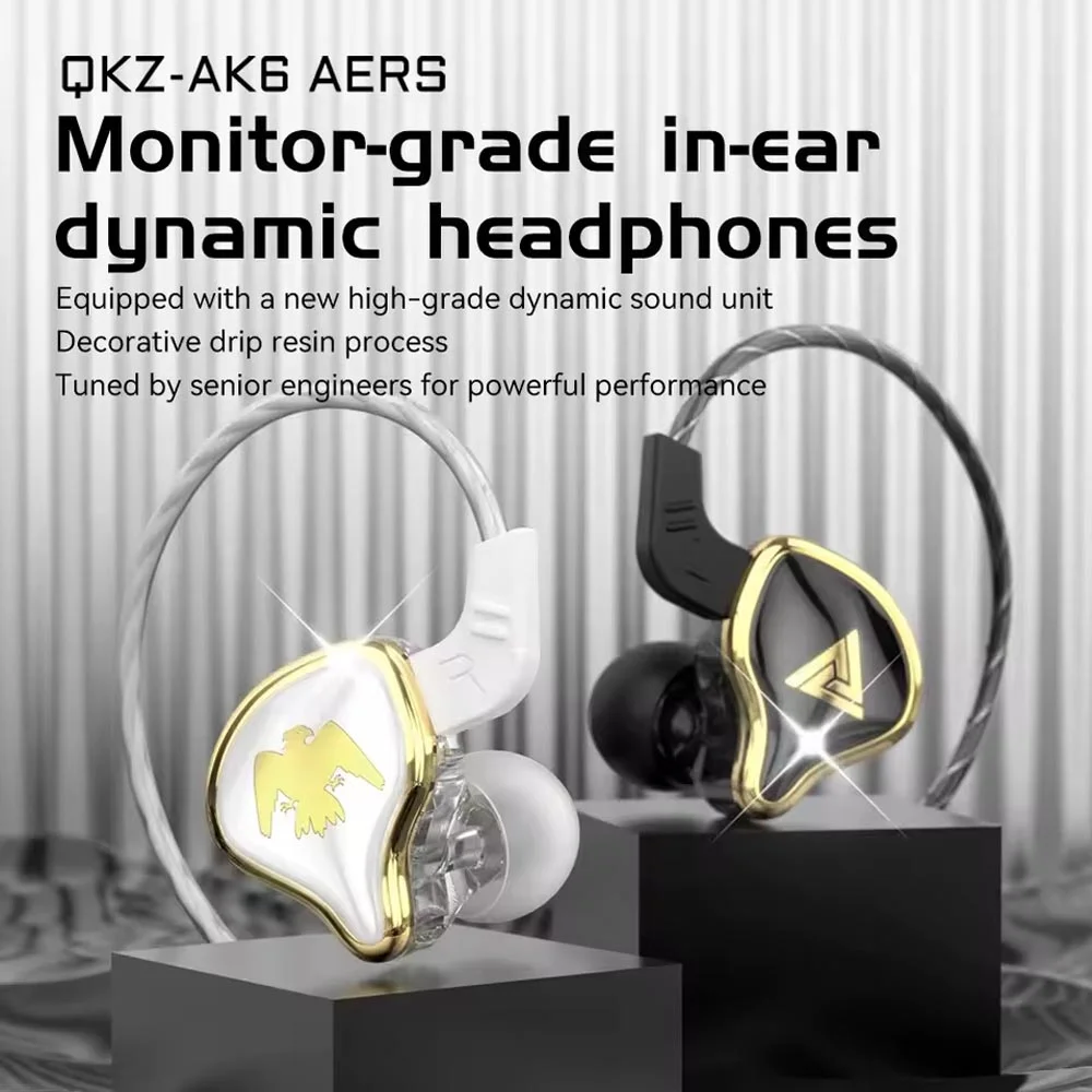 Imagem 3 de 5 do produto Fones De Ouvido Qkz Ak6 Ares Hifi Com Fio E Microfone Preto