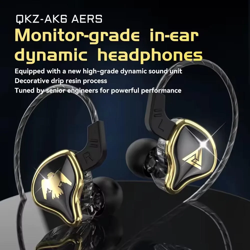 Imagem 4 de 5 do produto Fones De Ouvido Qkz Ak6 Ares Hifi Com Fio E Microfone Preto