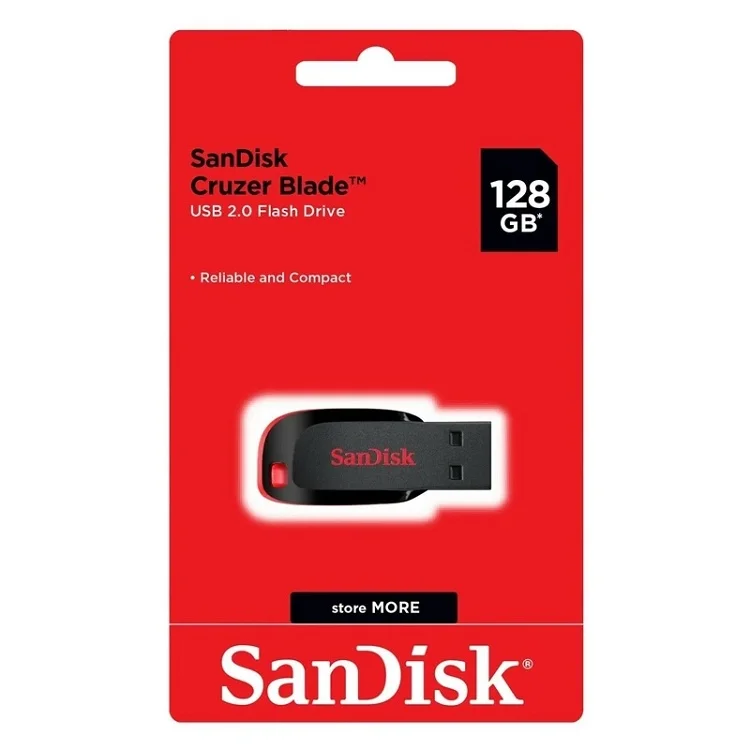 Imagem 3 de 3 do produto Pen Drive Sandisk 128GB Cruzer Blade  2.0.