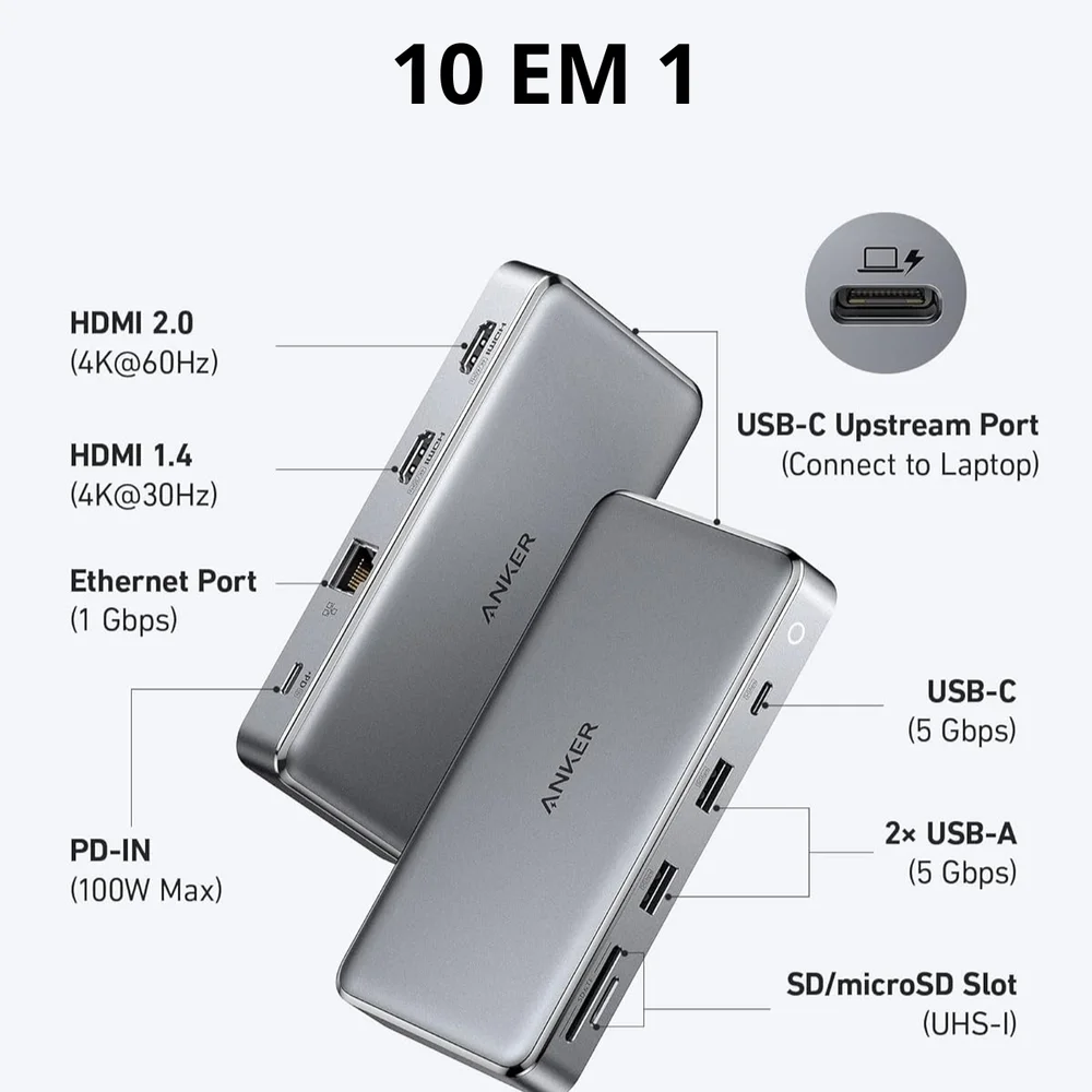 ANKER USBハブ　563USB-C-hub Produtos com até 15 OFF no PIX KaBuM