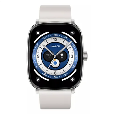 Relógio Smartwatch Haylou Rs5 Preto Ls19 Tela AmoLED 2,01 Cor:prata
