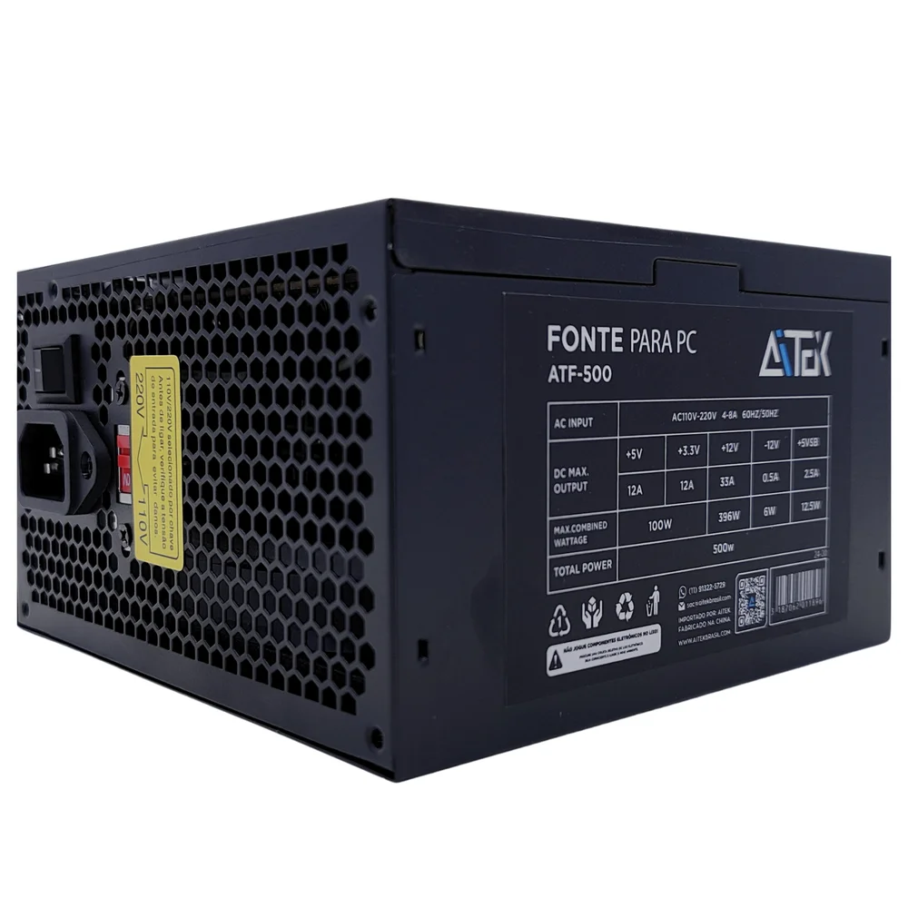 Fonte De Alimentação Para Computador PC Atx 500w