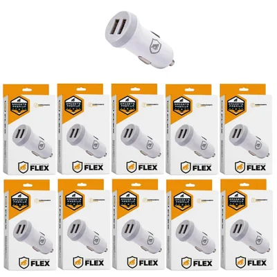 Carregador Veicular Flex No Atacado - Caixa Fechada 10 Unidades - Gshield