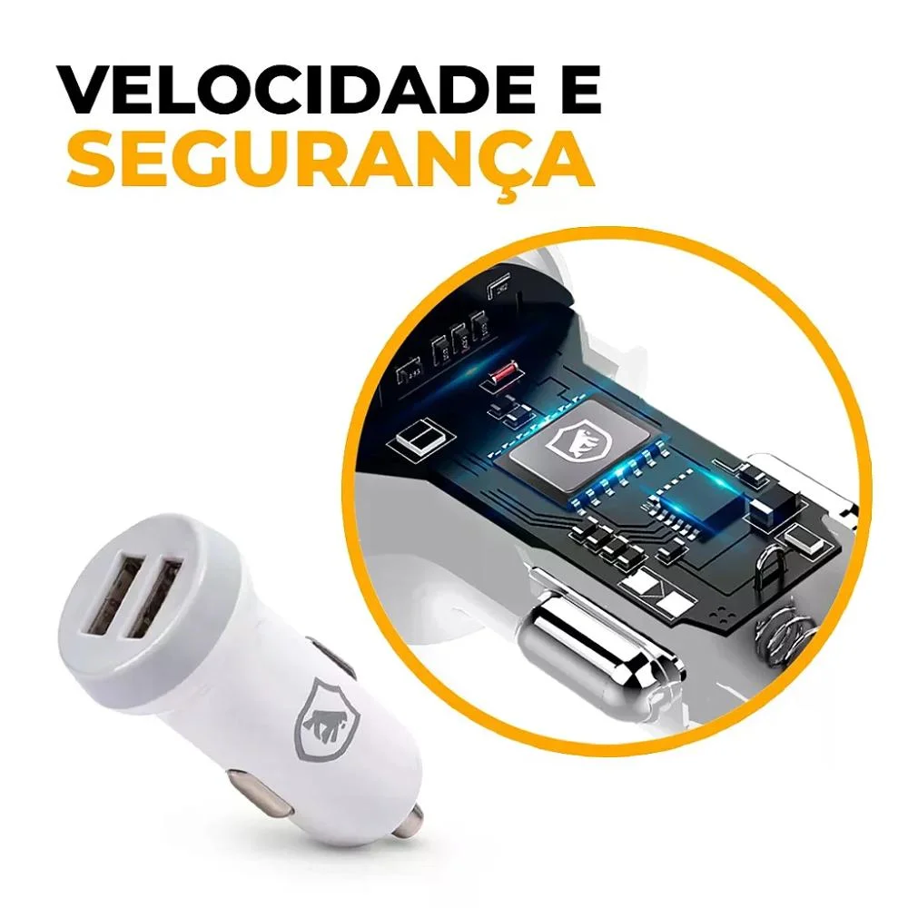 Imagem 2 de 5 do produto Carregador Veicular Flex No Atacado - Caixa Fechada 10 Unidades - Gshield