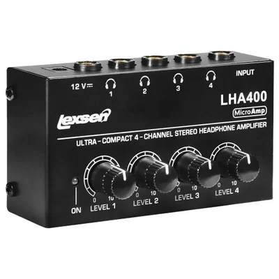 Amplificador de Fones De Ouvido Lexsen Lha400 Com 4 Canais