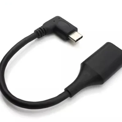 Cabo Adaptador Otg Usb Tipo C 3.1 X Usb Fêmea 90° Kit 5 Pçs