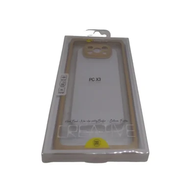 Capa Capinha De Celular Emborrachada Poco X3 Ante Queda Cor:bege
