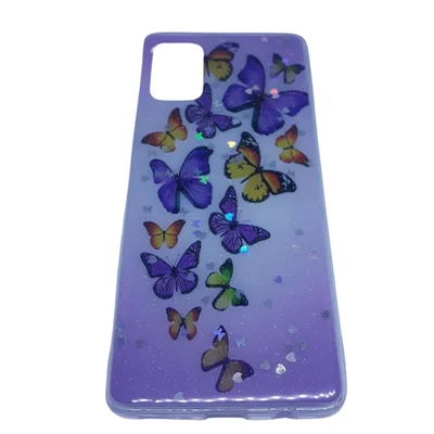 Capa De Celular Samsung Galaxy A51 Ante Queda Estampada Floridas E Borboletas Galaxy_a51:borboletas 1
