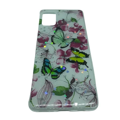 Capa De Celular Samsung Galaxy A51 Ante Queda Estampada Floridas E Borboletas Galaxy_a51:borboletas 2