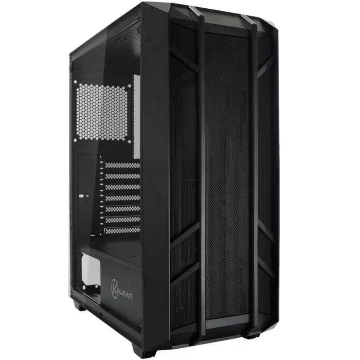 Imagem 4 de 5 do produto Gabinete Kalkan Alfern Mid Tower Vidro Temperado S/ Fans Preto