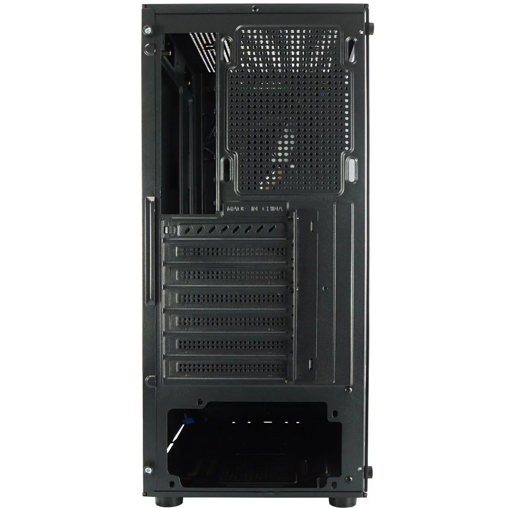Imagem 2 de 5 do produto Gabinete Kalkan Muspel Mid Tower Vidro Temperado S/fans Preto