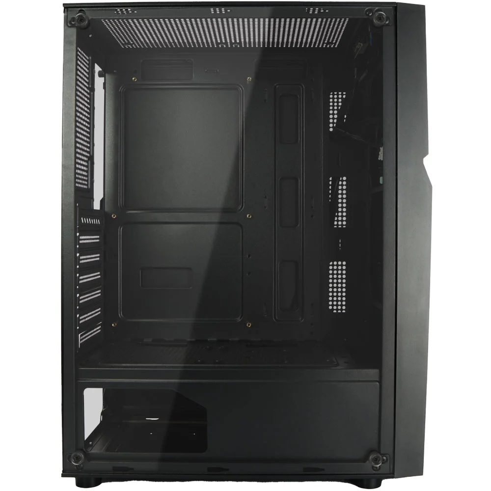 Imagem 4 de 5 do produto Gabinete Kalkan Muspel Mid Tower Vidro Temperado S/fans Preto