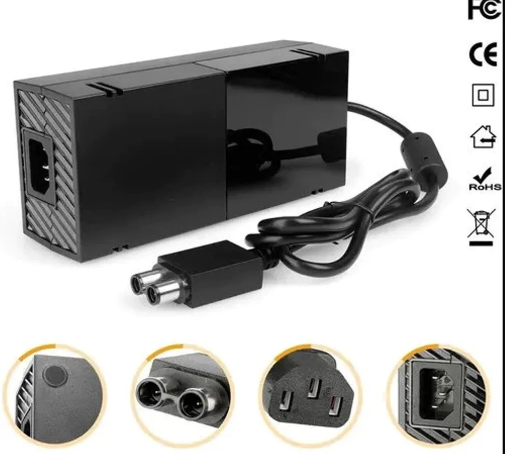 Imagem 3 de 4 do produto Fonte Carregador 2 Pinos Compatível Console XBOX One