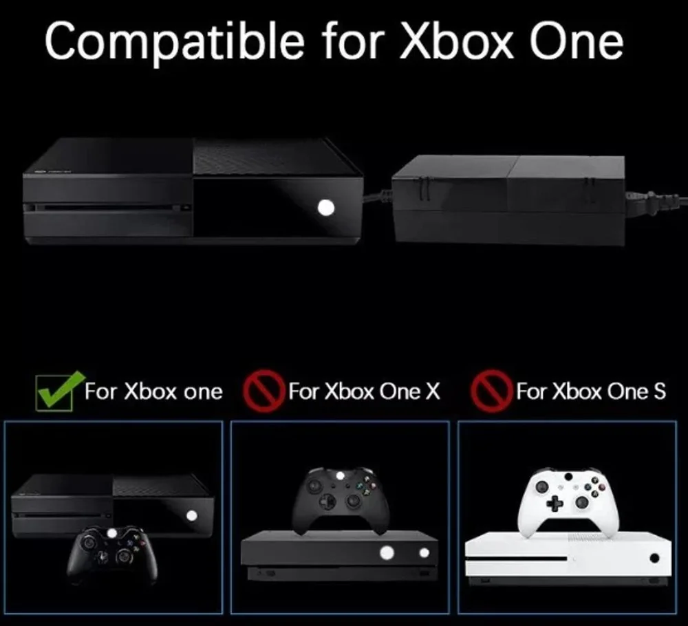 Imagem 4 de 4 do produto Fonte Carregador 2 Pinos Compatível Console XBOX One