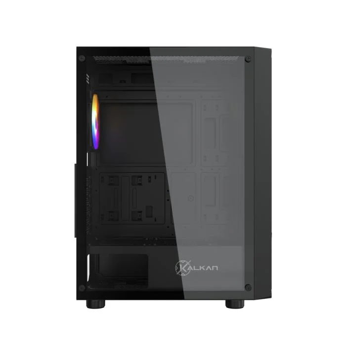 Imagem 3 de 5 do produto Gabinete Kalkan Joturn Mid Tower Vidro Temperado RGB C/4 Fans Preto