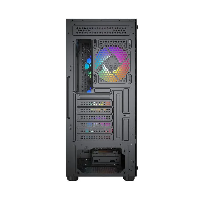 Imagem 5 de 5 do produto Gabinete Kalkan Joturn Mid Tower Vidro Temperado RGB C/4 Fans Preto