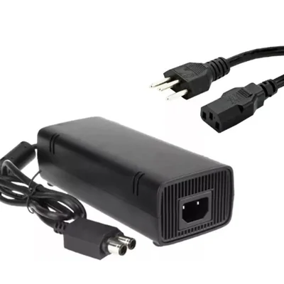 Fonte Carregador 2 Pinos Compatível Console XBOX 360 Slim