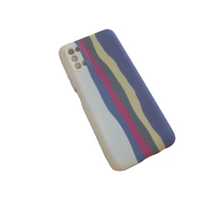 Capa Capinha De Celular Samsung Galaxy A03s Sm-a037m Aveludada Arco Íris Ante Queda E Ante Impacto Resistente Cor:branco