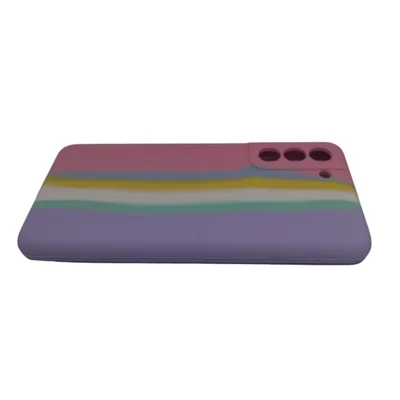 Capa Capinha Case Celular Galaxy S21 S30 Antequeda Arco Iris Cor:rosa/azul/amarelo/branco/verde
