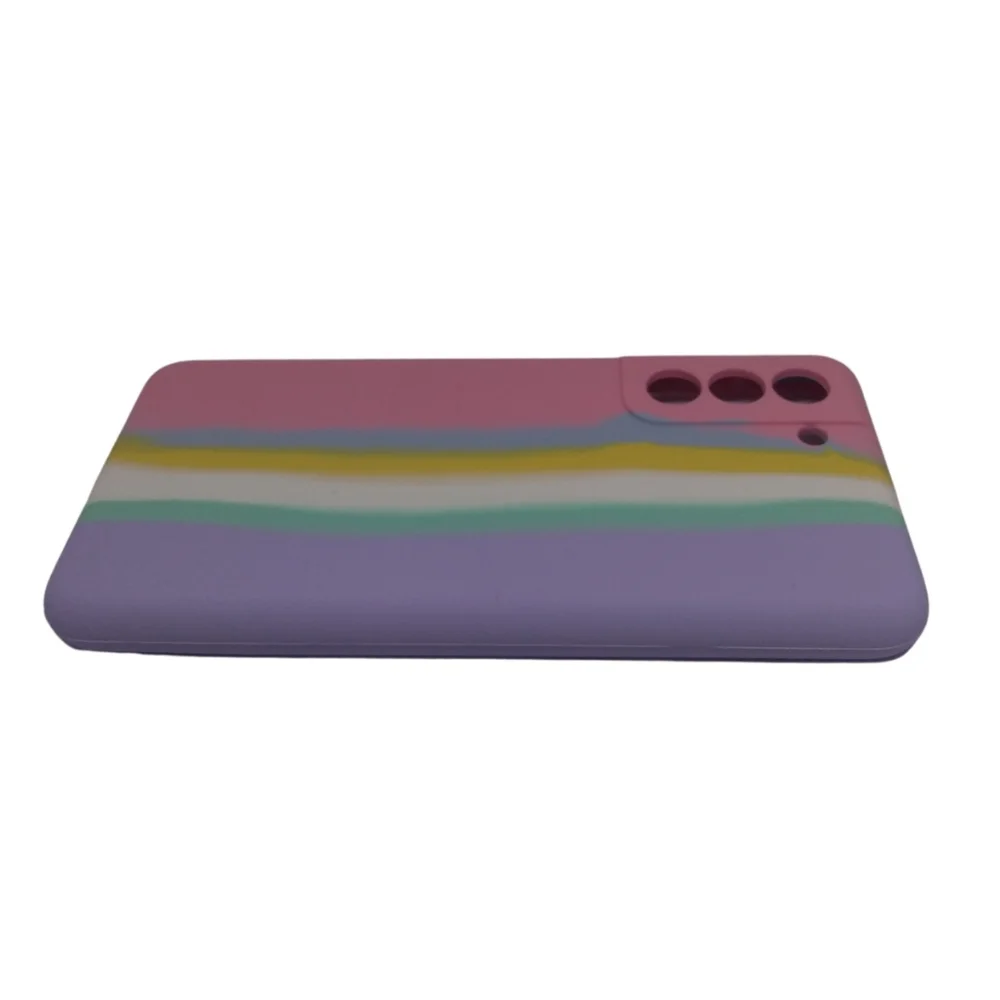 Capa Capinha Case Celular Galaxy S21 S30 Antequeda Arco Iris Cor:rosa/azul/amarelo/branco/verde