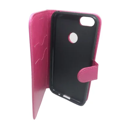 Capa Carteirinha Moto E6 Play Rosa Case Capa De Abrir E Fechar Cor:rosa