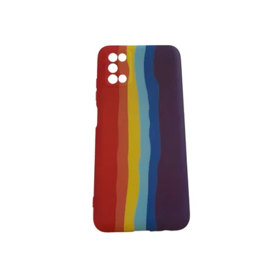 Capa Capinha De Celular Samsung Galaxy A03s Sm-a037m Aveludada Arco Íris Ante Queda E Ante Impacto Resistente Cor:vermel