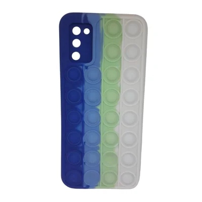 Capa Capinha De Celular Galaxy A02s Pop It Anti Estresse A02s:azul Verde Bege