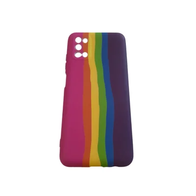 Capa Capinha De Celular Samsung Galaxy A03s Sm-a037m Aveludada Arco Íris Ante Queda E Ante Impacto Resistente Cor:rosala