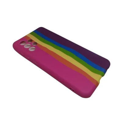 Capa Capinha Celular Samsung Galaxy A52 Ante Impacto Arco Irís Cor:rosa