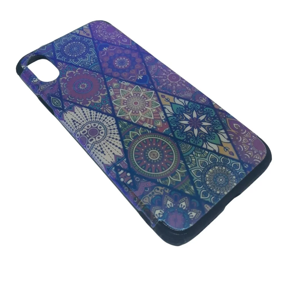 Imagem 3 de 5 do produto Capa Capinha Case Estampada Silicone Iphone 10 Ante Queda Cor:azul Marinho