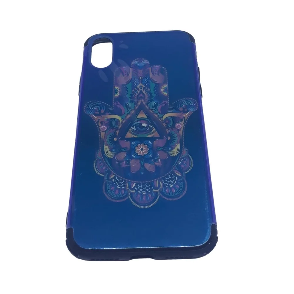 Imagem 4 de 5 do produto Capa Capinha Case Estampada Silicone Iphone 10 Ante Queda Cor:azul