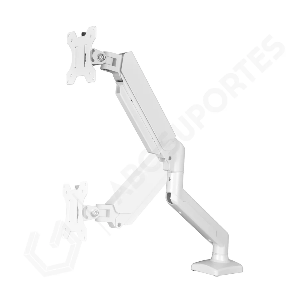 Imagem 2 de 4 do produto Suporte De Mesa Branco Para Monitor Articulado C/pistao A Gas 12 A 32 Bluecase Bsmtg01-3w