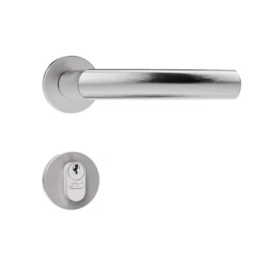 Fechadura 803/ix40 Externa Roseta Redonda Escovada 40mm Stam