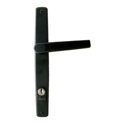 Fechadura Serralheiro Perfil Estreito Externa F-2400a Com Acionamento Preta 22mm Aliança