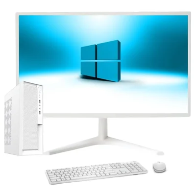 Computador Branco Completo Compacto Slim Intel Core i5, 16GB de memória, SSD 480GB, Windows 10, Monitor LED 19.5" DreamComputers