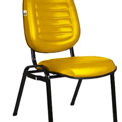 Cadeira Empilhável Para Igrejas Evangélicas Linha Holy Amarelo