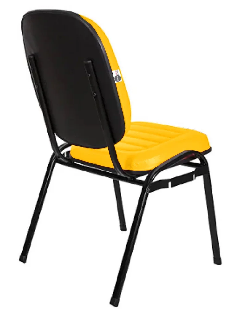Imagem 3 de 5 do produto Cadeira Empilhável Para Igrejas Evangélicas Linha Holy Amarelo
