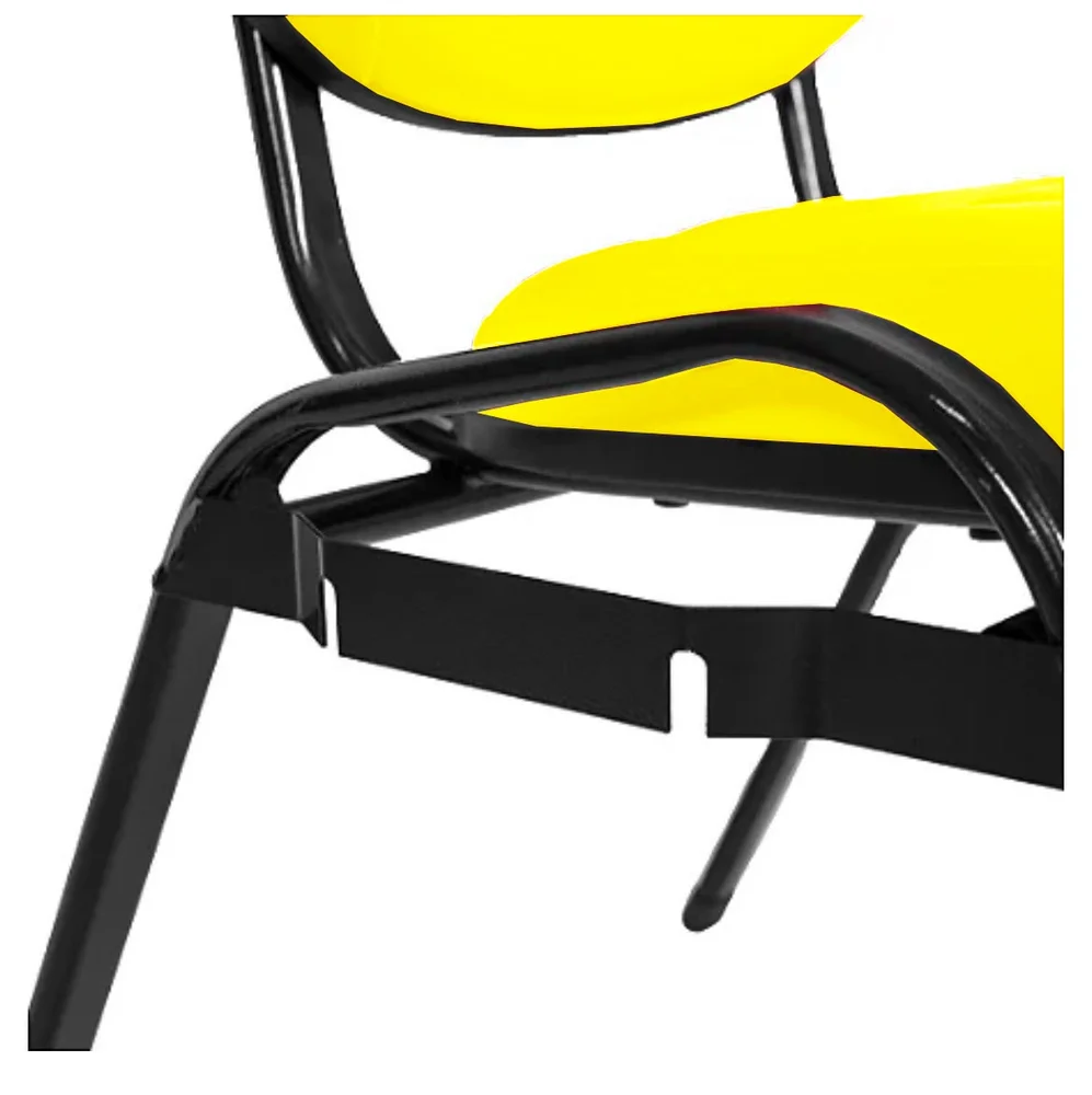 Imagem 4 de 5 do produto Cadeira Empilhável Para Igrejas Evangélicas Linha Holy Amarelo