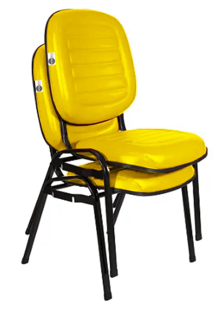 Imagem 5 de 5 do produto Cadeira Empilhável Para Igrejas Evangélicas Linha Holy Amarelo