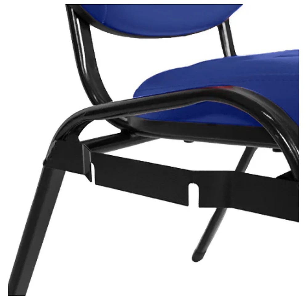 Imagem 4 de 5 do produto Cadeira Empilhável Para Igrejas Evangélicas Linha Holy Azul