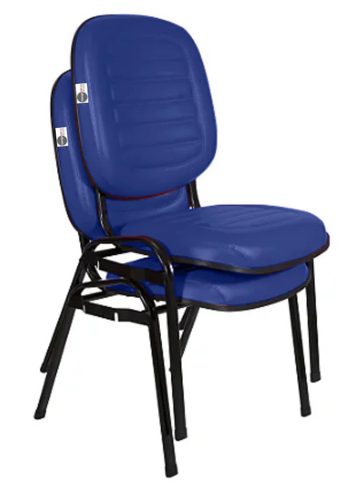 Imagem 5 de 5 do produto Cadeira Empilhável Para Igrejas Evangélicas Linha Holy Azul