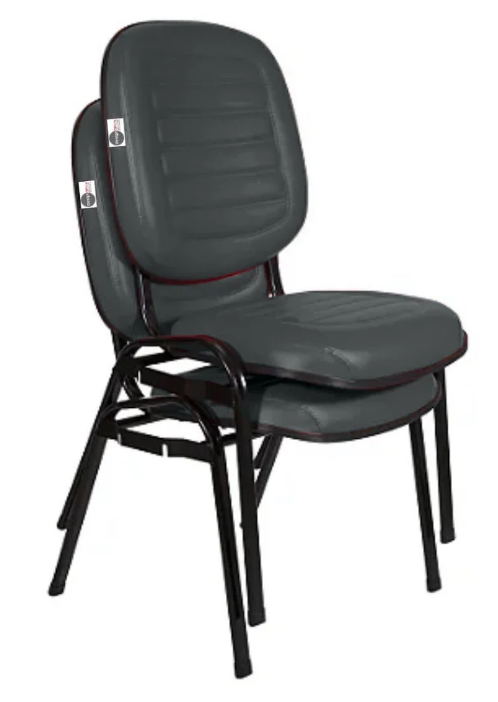 Imagem 5 de 5 do produto Cadeira Empilhável Para Igrejas Evangélicas Linha Holy Cinza