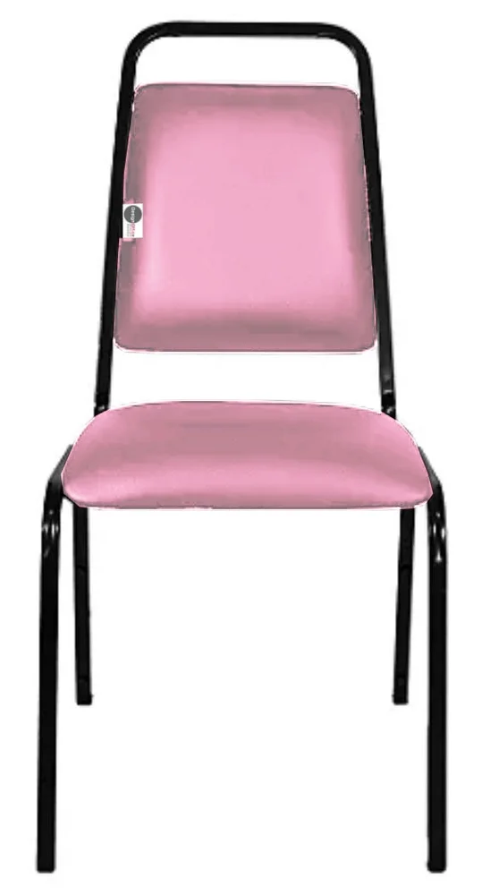 Imagem 2 de 2 do produto Cadeira Empilhável Para Hotelaria Linha Hotel Fremont Rosa