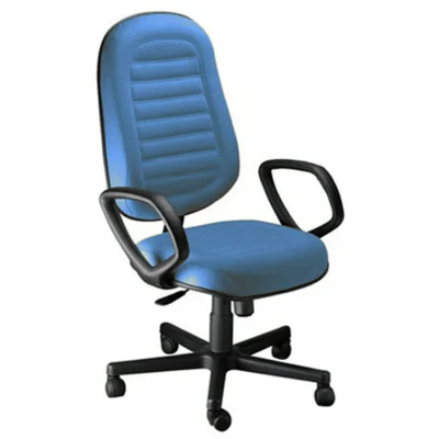 Cadeira Presidente Gomada Com Braços Linha Blenda Azul