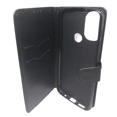 Capa Capinha De Celular Carteira De Couro Moto E20 Xt2155-3 Cor:preto