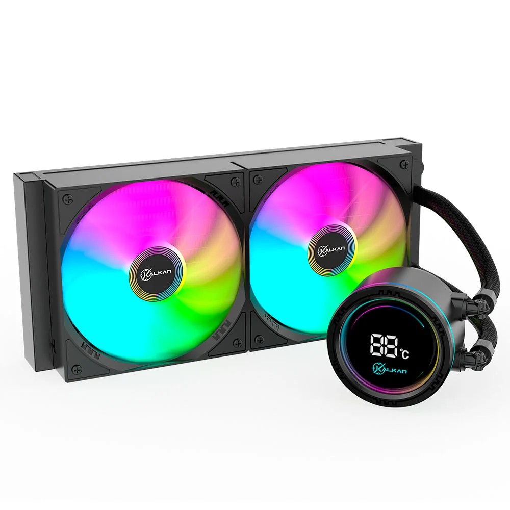 Water Cooler Kalkan Alpha 240mm ARGB Tela Digital Amd/intel Preto Klk00047