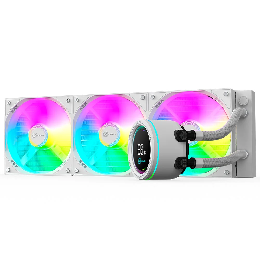 Water Cooler Kalkan Alpha 360mm ARGB Tela Digital Amd/intel Branco Klk00049 5