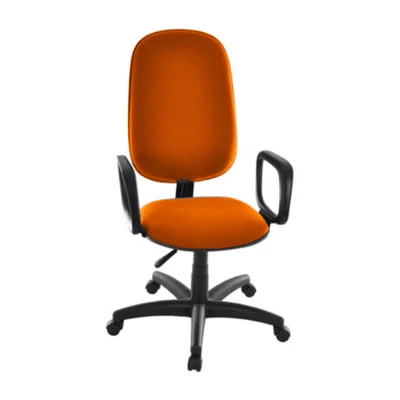 Cadeira Presidente Para Escritório Com Braços Linha Uno Laranja